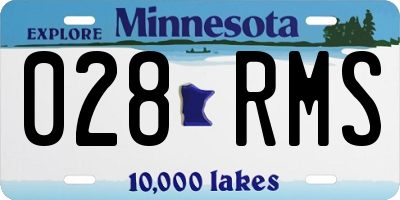 MN license plate 028RMS