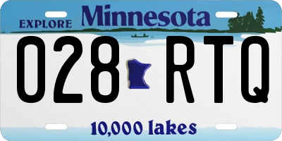 MN license plate 028RTQ