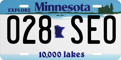 MN license plate 028SEO