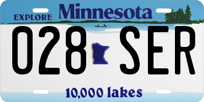MN license plate 028SER