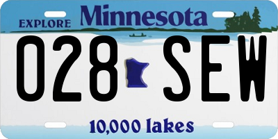 MN license plate 028SEW