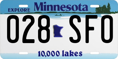MN license plate 028SFO