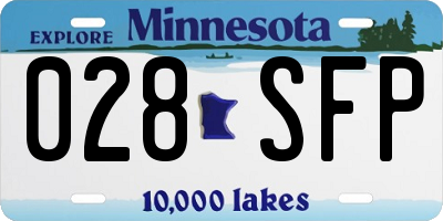 MN license plate 028SFP
