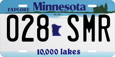MN license plate 028SMR