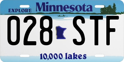 MN license plate 028STF