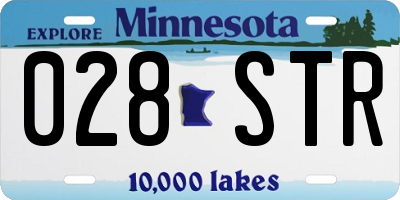 MN license plate 028STR
