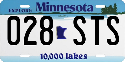 MN license plate 028STS