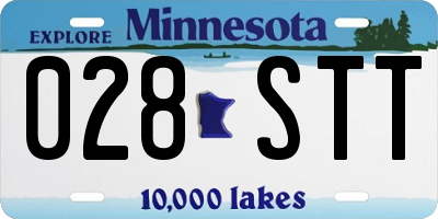 MN license plate 028STT