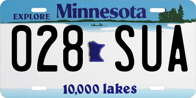 MN license plate 028SUA