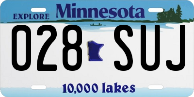 MN license plate 028SUJ