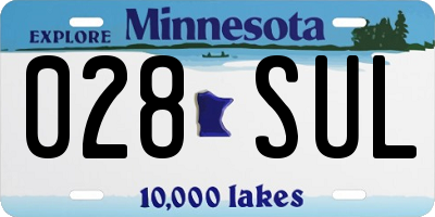 MN license plate 028SUL