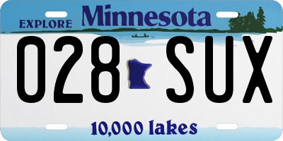 MN license plate 028SUX