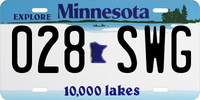 MN license plate 028SWG