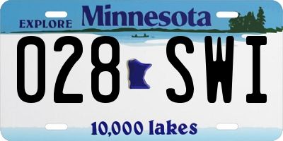 MN license plate 028SWI
