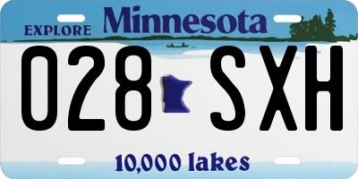 MN license plate 028SXH