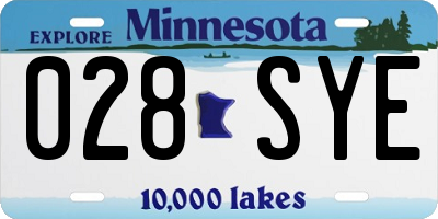 MN license plate 028SYE