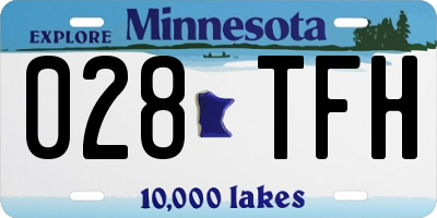 MN license plate 028TFH