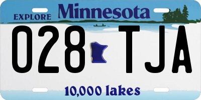 MN license plate 028TJA