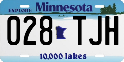 MN license plate 028TJH