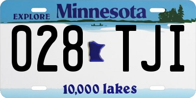 MN license plate 028TJI