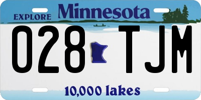 MN license plate 028TJM