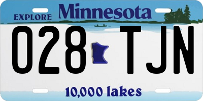 MN license plate 028TJN