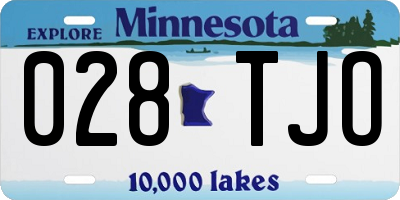 MN license plate 028TJO