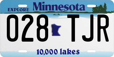 MN license plate 028TJR