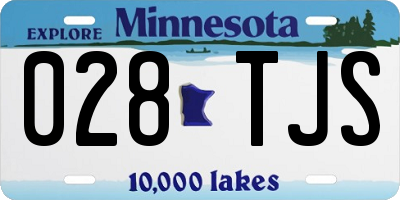 MN license plate 028TJS