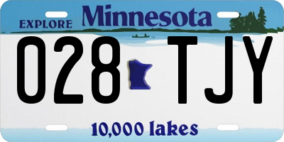 MN license plate 028TJY