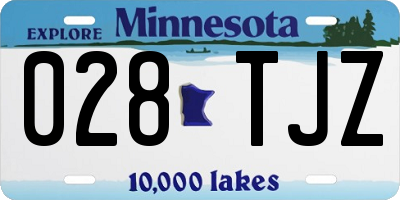 MN license plate 028TJZ