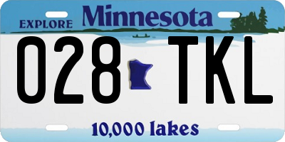MN license plate 028TKL