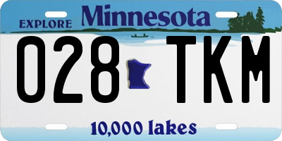 MN license plate 028TKM
