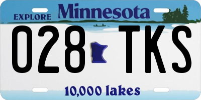 MN license plate 028TKS