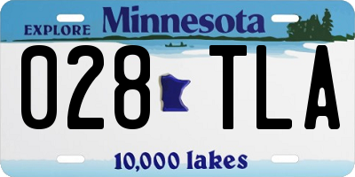 MN license plate 028TLA