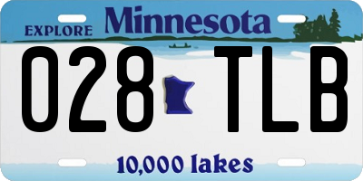 MN license plate 028TLB