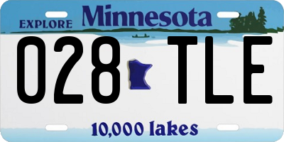 MN license plate 028TLE