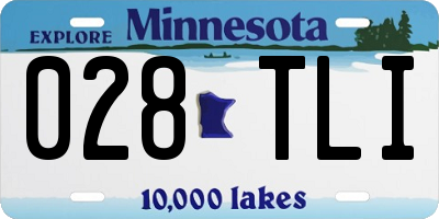 MN license plate 028TLI