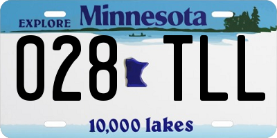MN license plate 028TLL