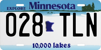MN license plate 028TLN
