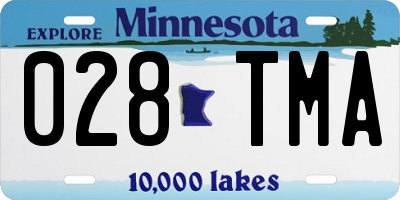 MN license plate 028TMA