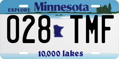 MN license plate 028TMF