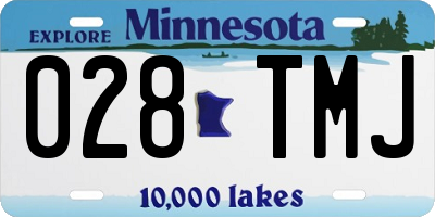 MN license plate 028TMJ