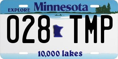 MN license plate 028TMP