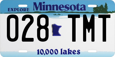MN license plate 028TMT