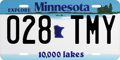 MN license plate 028TMY