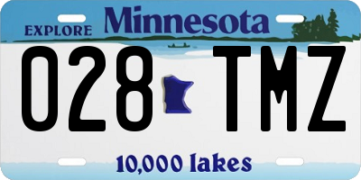 MN license plate 028TMZ