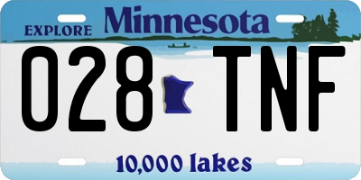 MN license plate 028TNF