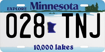 MN license plate 028TNJ
