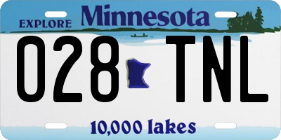 MN license plate 028TNL
